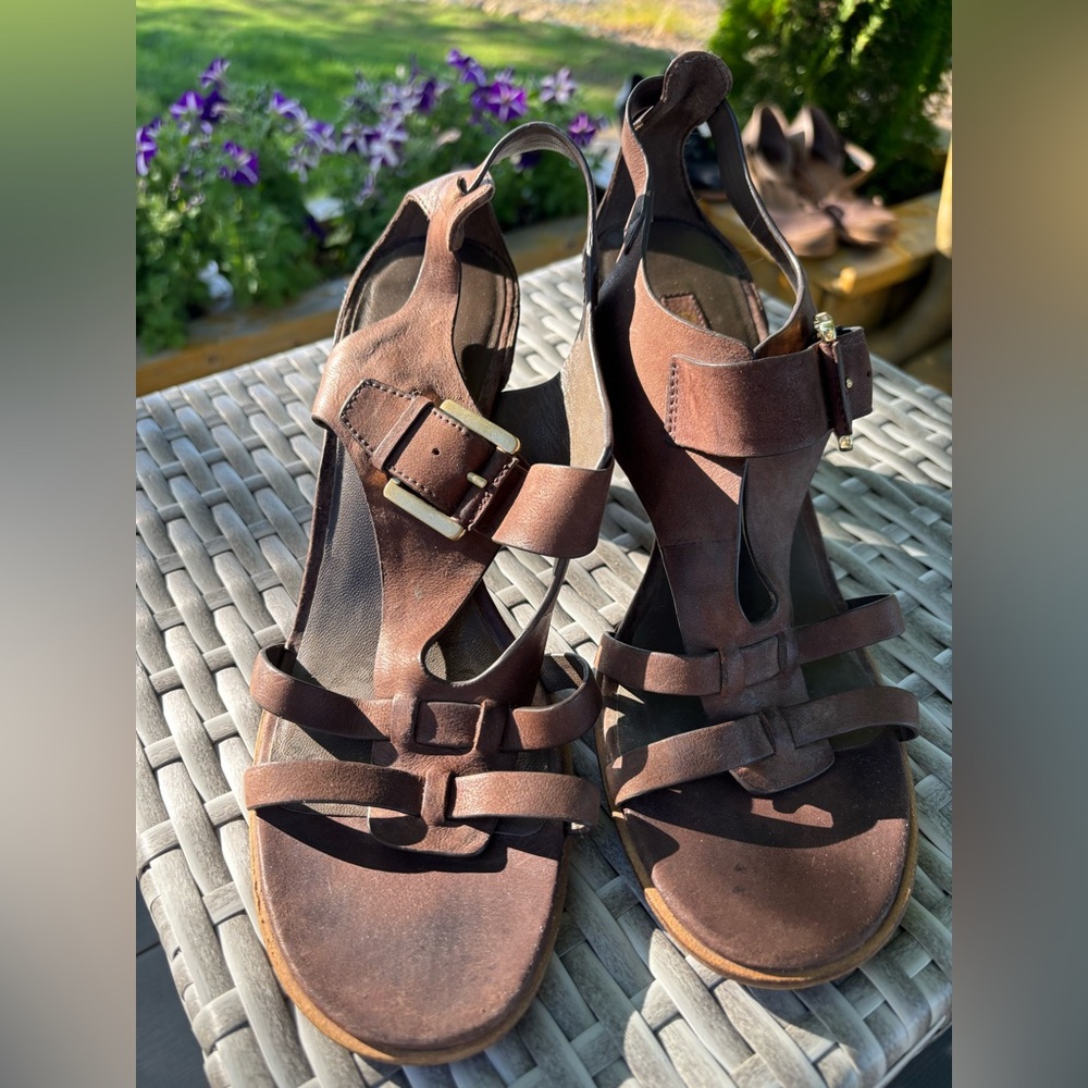 ECCO Brown Leather Women's Sandals - Size 41 (EU)